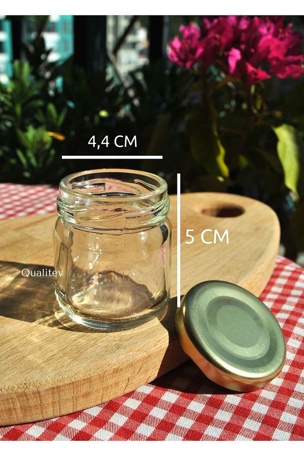 6'lı 40 ml Mini Cam Kavanoz Numune, Mama, Reçel, Düğün Ve Kına Şekerleme Kamp Baharatlığı - 2