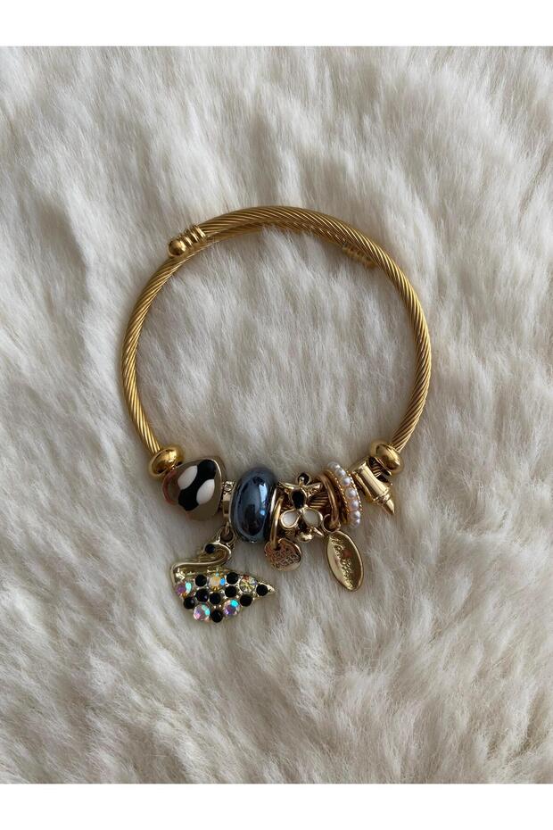 Charmlı Model Çelik Bileklik - 1