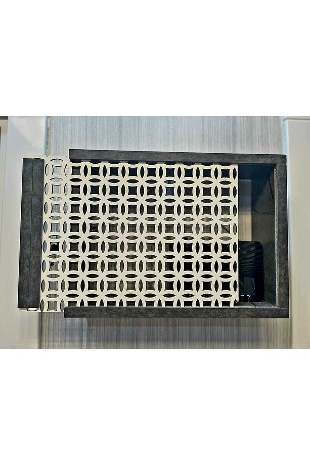 Dekoratif Kilitli Mermer Desen Duvara Asılabilir Sigorta Ve Modem-wifi Saklama Kutusu 30x40Cm - 5