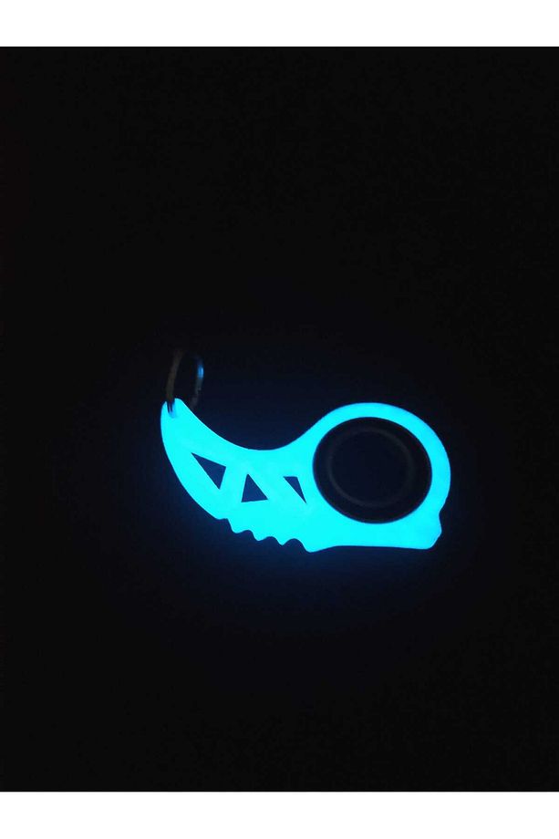 6804-2rs Gücünde! 3d Premium Neon Mavi Renk Keyrambit Anahtarlık - 1