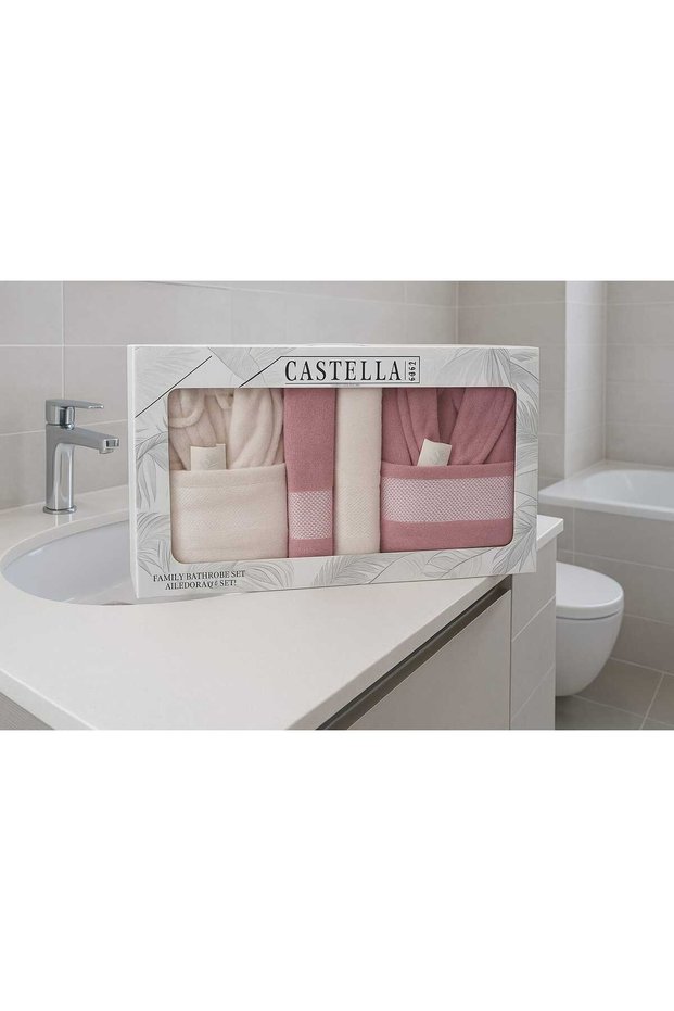 Castella 8 Piece 100% Cotton Boxed Dowry Family Bathrobe Set | Bathrobe Set | Dowry Set