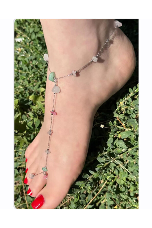 Mixed Color Colorful Bead Detail Halhal/Foot Shammeran