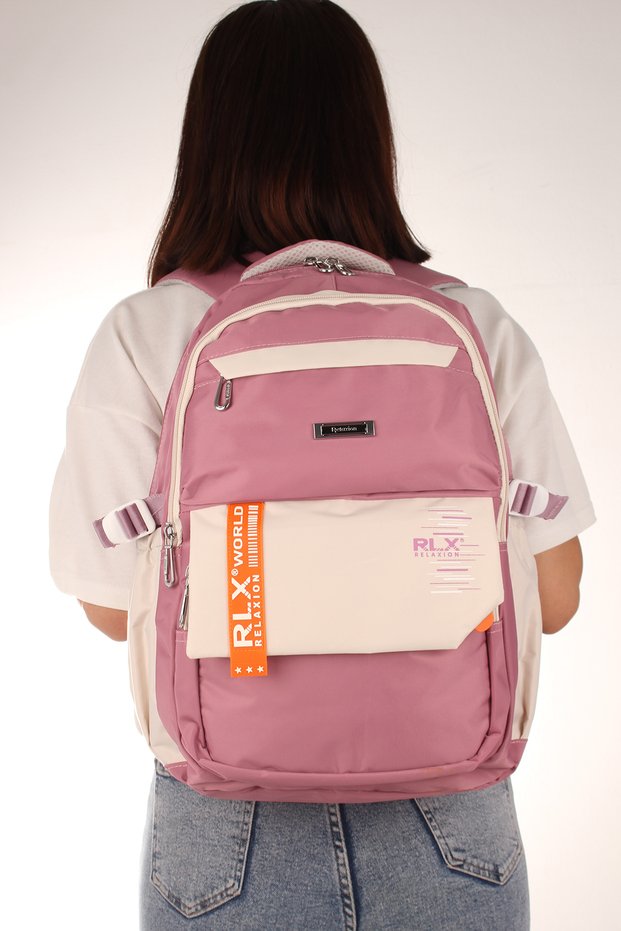Rlx-2059 School Backpack Student Daily Travel Holiday Sports Walking Trip Purple