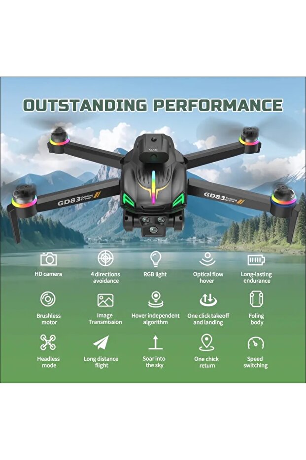 ÇİFT KAMERA VE BATARYALI DRONE UZAKTAN KUMANDALI APP DESTEKLİ QUADCOPTER TEK TUŞ İLE İNİŞ KALKIŞ - 2