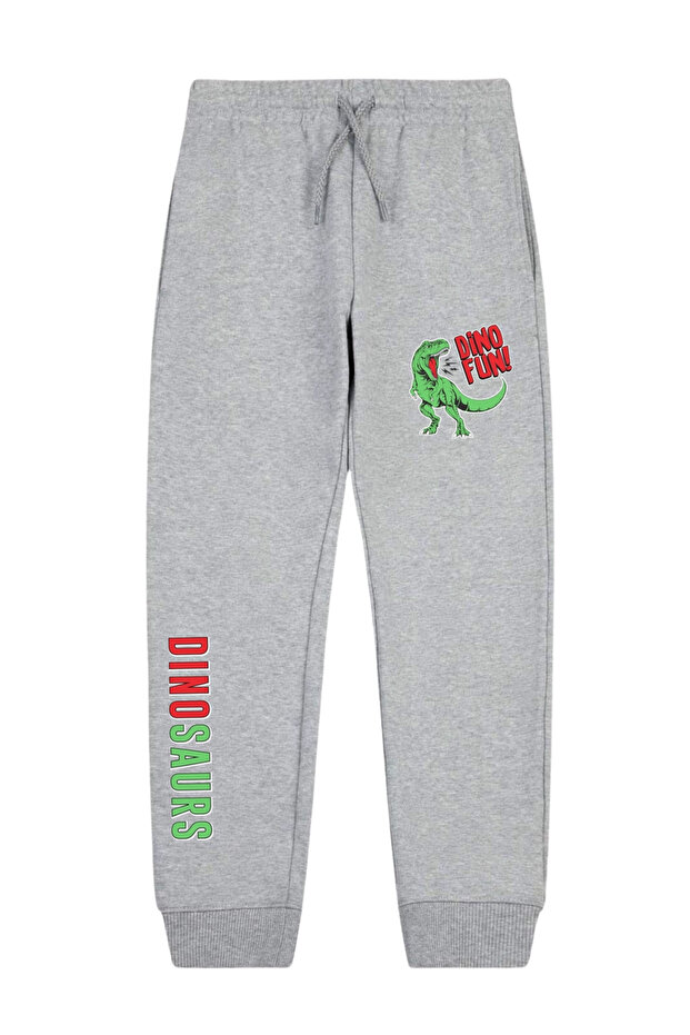 Boy's Dino Fun Printed Pocket Tracksuit Bottoms