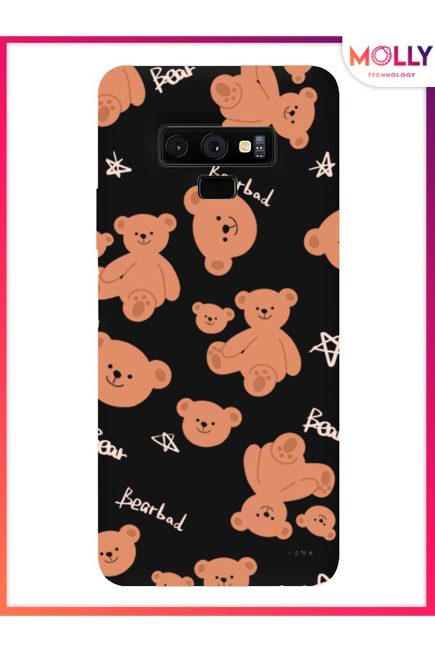 Black Boop Bearies Pattern Silicone Case for Samsung Galaxy Note 9