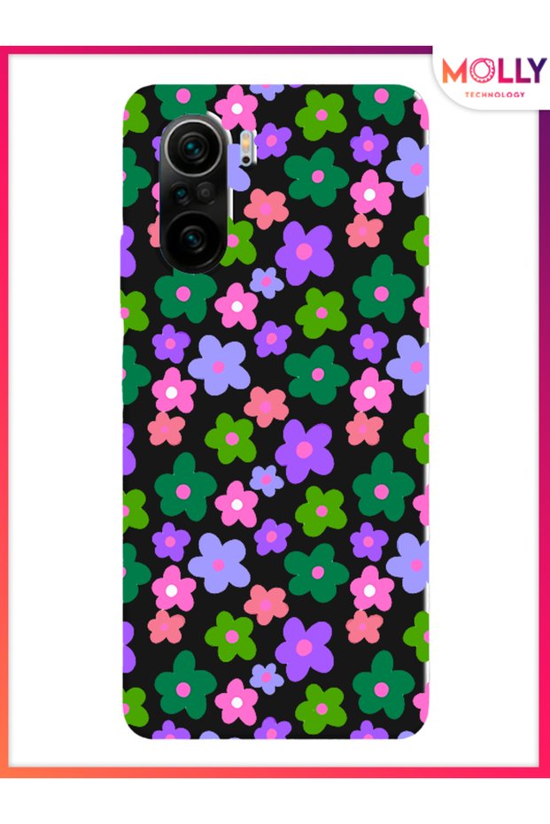 Black Spring Explosion Pattern Silicone Case for Poco F3