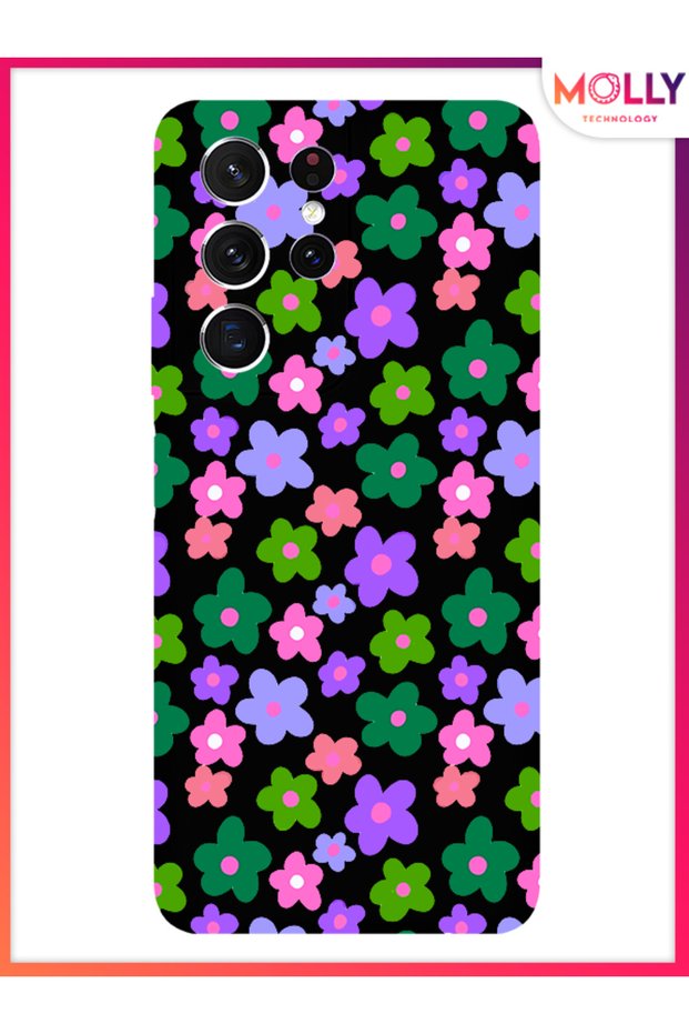 Black Spring Explosion Pattern Silicone Case for Samsung Galaxy S21 Ultra