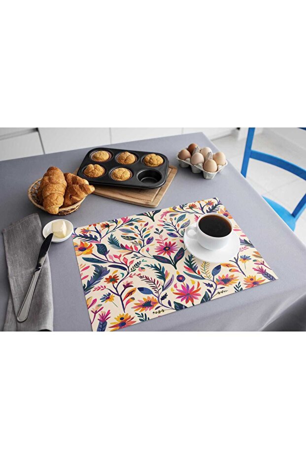 طاولة ملونة منقوشة مختلطة - 1