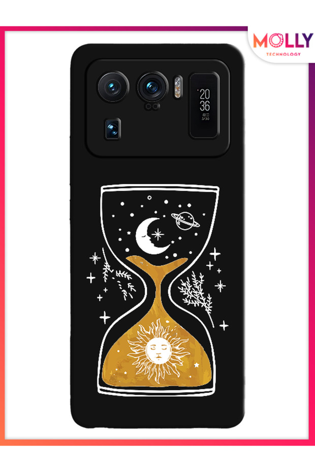 حافظة سيليكون بنمط عداد الكون الأسود لهاتف Xiaomi Mi 11 Ultra