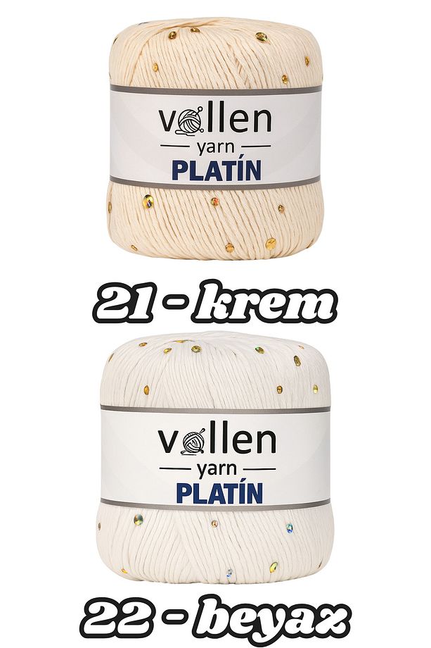 Platin Pullu Örgü İpi,Parlak Simli Tığ ve Şiş Uyumlu Yün - 2