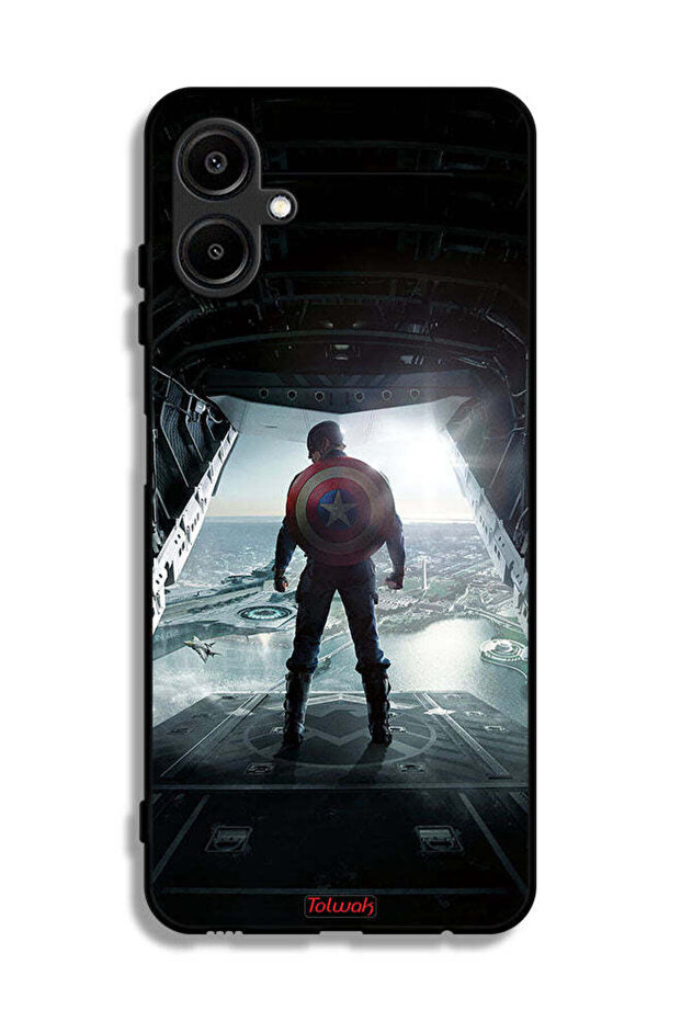 غطاء حماية لهاتف Samsung Galaxy M06 5G بتصميم صورة كابتن أمريكا