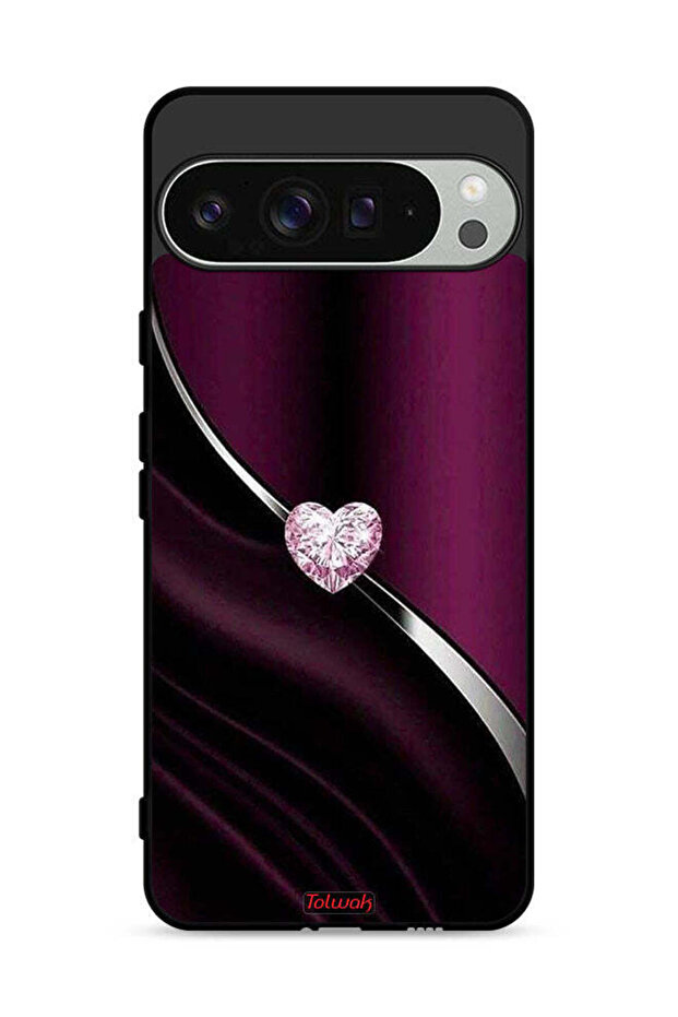 غطاء حماية لجهاز Google Pixel 9 Pro بتصميم قلب ماسي