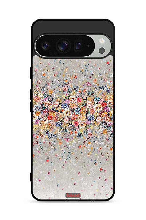 غطاء حماية لجهاز Google Pixel 9 Pro بنقشة زهور صغيرة وفن تجريدي