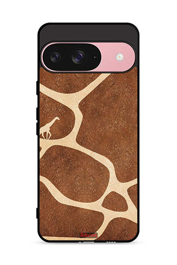 غطاء حماية لجهاز Google Pixel 9 بتصميم جلد الزرافة
