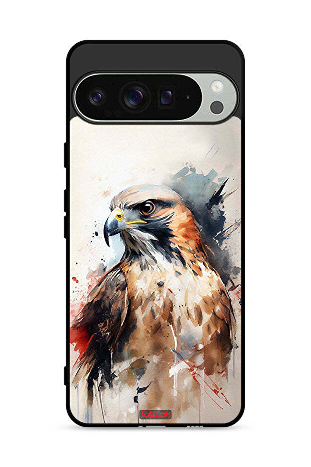 غطاء حماية لجهاز Google Pixel 9 Pro بتصميم فن النسر التجريدي