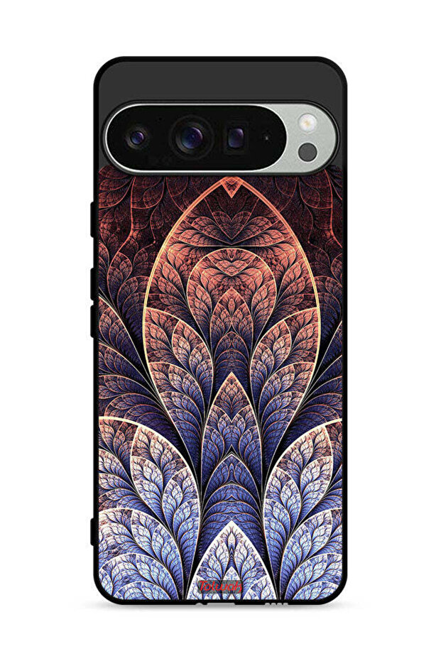غطاء حماية لجهاز Google Pixel 9 Pro بتصميم زهور كسورية تجريدية