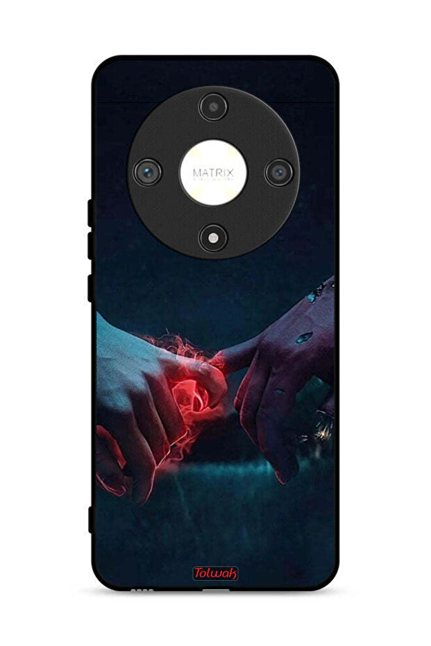 غطاء حماية لهاتف Honor X9b 5G - يدين محترقتين