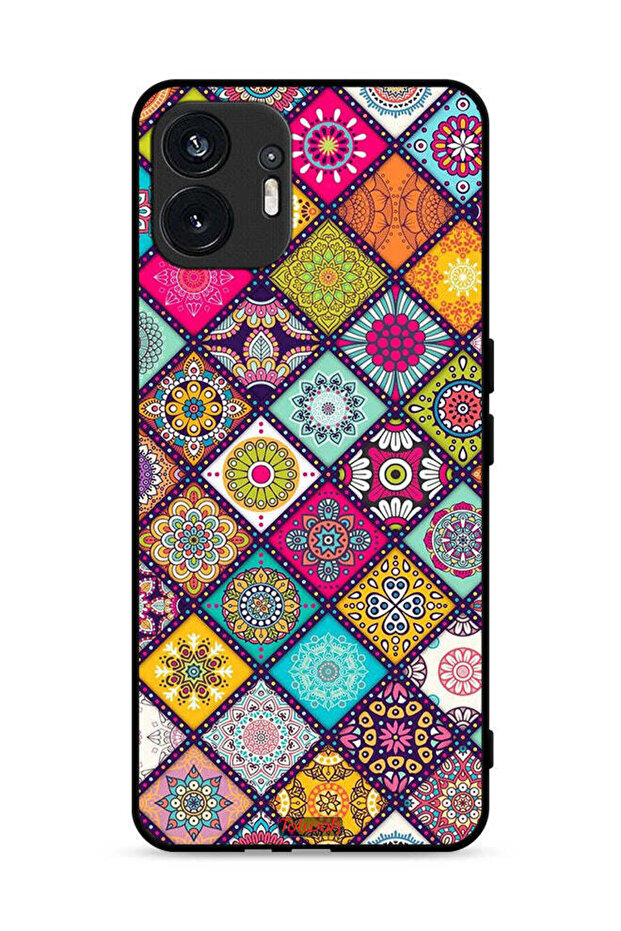 Nothing Phone (2) 5G Protective Case Cover Mandala Squares Pattern