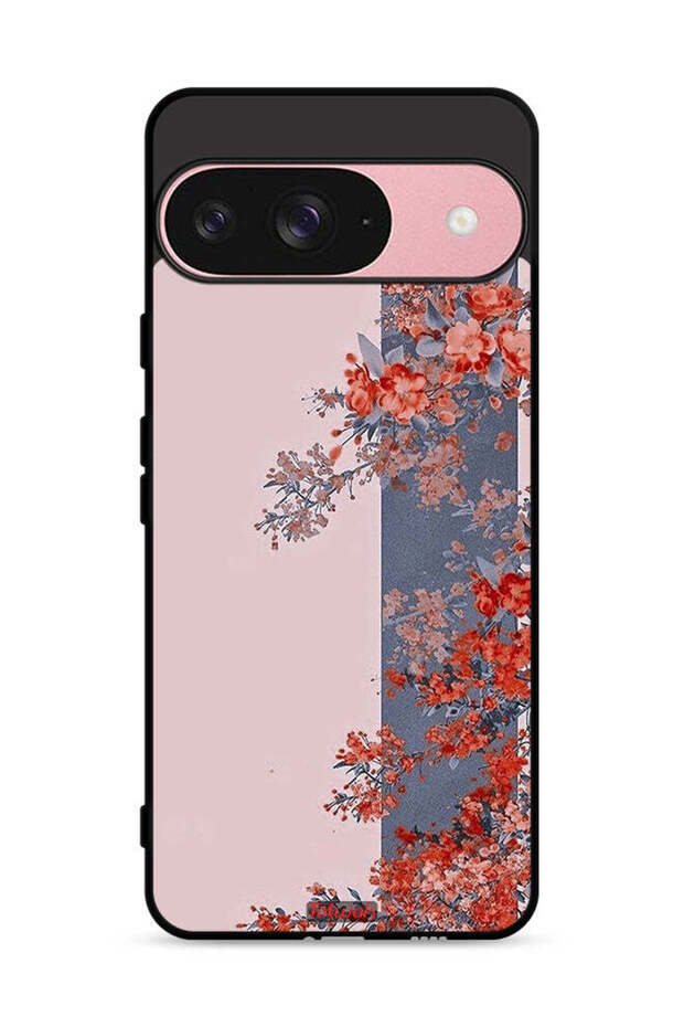 غطاء حماية لجهاز Google Pixel 9 بتصميم أوراق الشجر والزهور