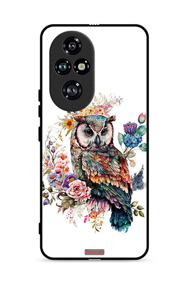 غطاء حماية لهاتف Honor 200 Pro 5G بتصميم بومة فنية تجريدية