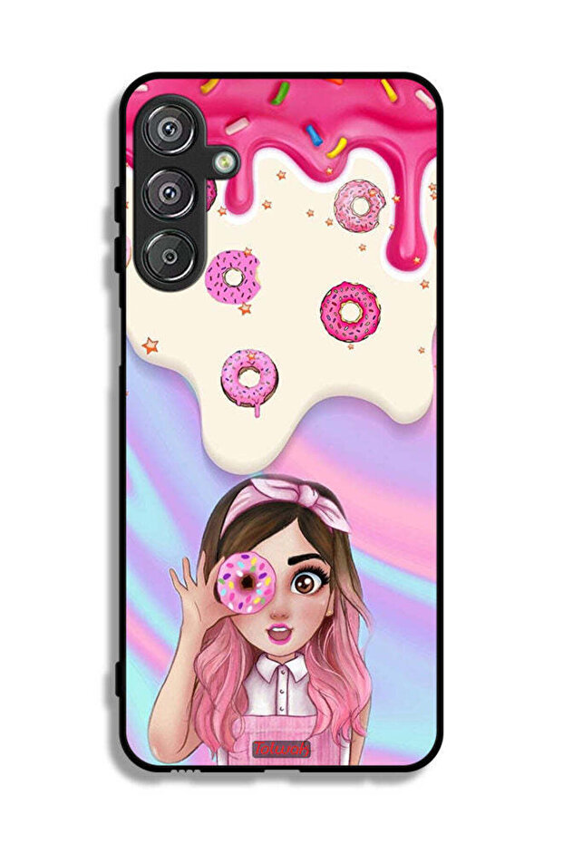 غطاء حماية لهاتف Samsung Galaxy M16 5G يحمل دونات