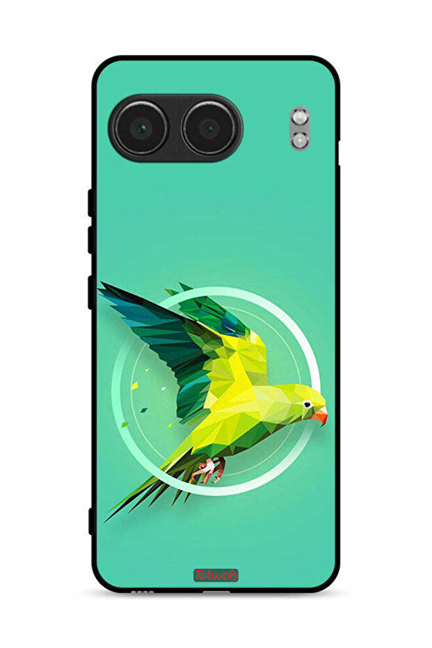 غطاء حماية لهاتف OnePlus Nord 4 5G بطبعة فن تجريدي ببغاء