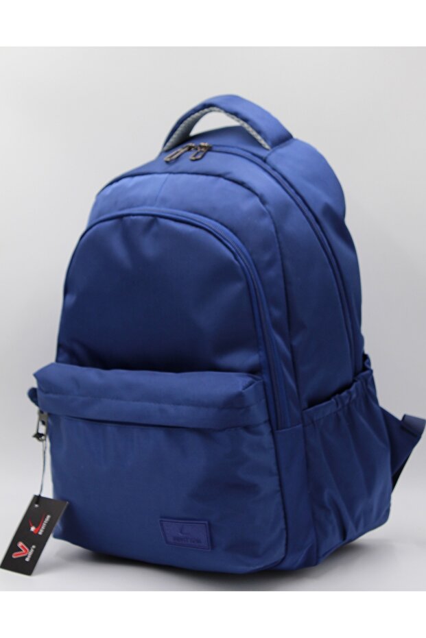 Plain Satin Fabric Backpack Waterproof School Backpack Tiny 34100 - 3