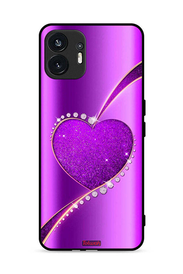 غطاء حماية لهاتف Nothing Phone (2) 5G بقلب لامع