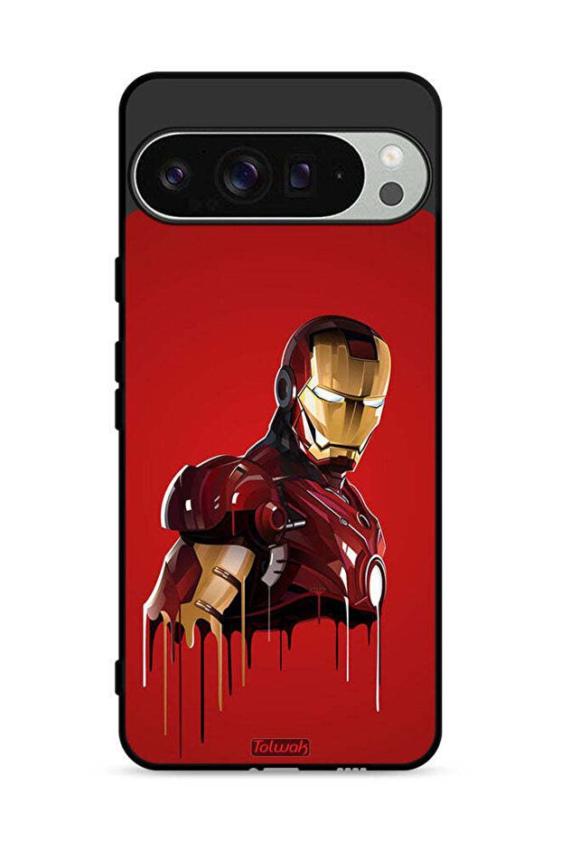 غطاء حماية لهاتف Google Pixel 9 Pro برسومات الرجل الحديدي