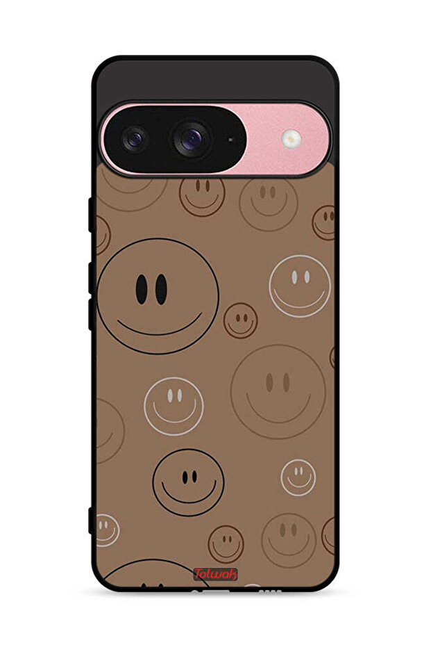Google Pixel 9 Protective Case Cover Smiley Faces Pattern - 1