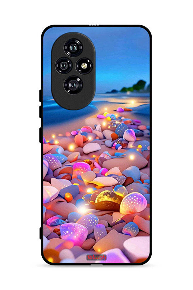 غطاء حماية لهاتف Honor 200 5G برسومات فنية من الأحجار