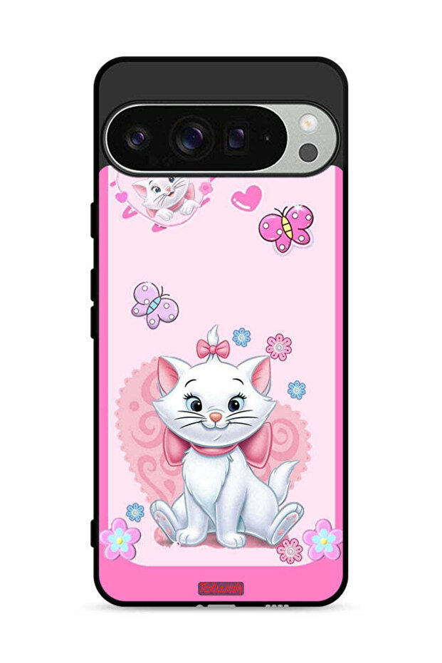 غطاء حماية لجهاز Google Pixel 9 Pro بتصميم قطة لطيفة