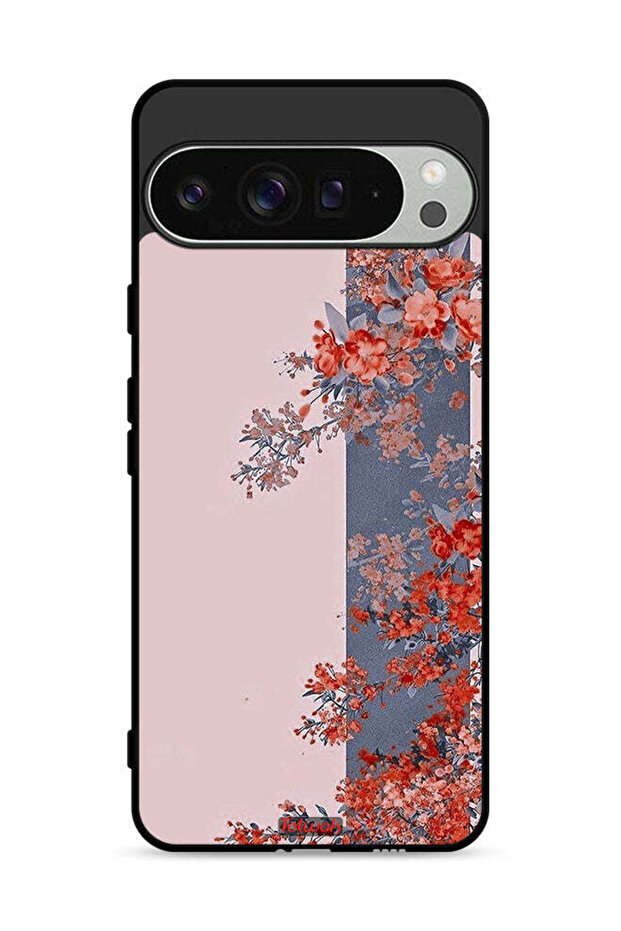 غطاء حماية لهاتف Google Pixel 9 Pro XL بتصميم أوراق الشجر والزهور