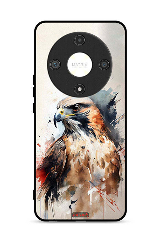 غطاء حماية لهاتف Honor X9b 5G بتصميم نسر تجريدي