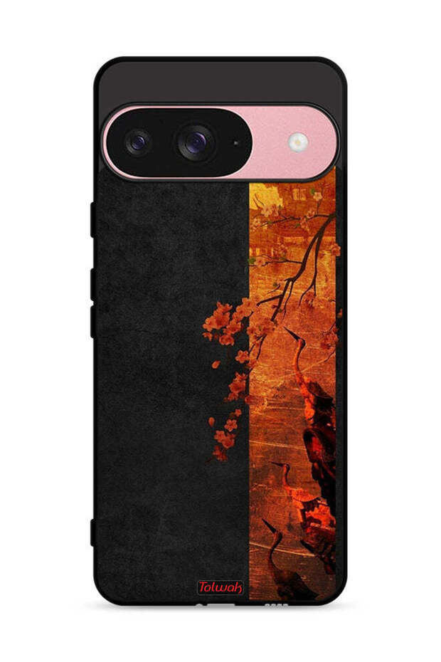 غطاء حماية لهاتف Google Pixel 9 بألوان الخريف الفنية