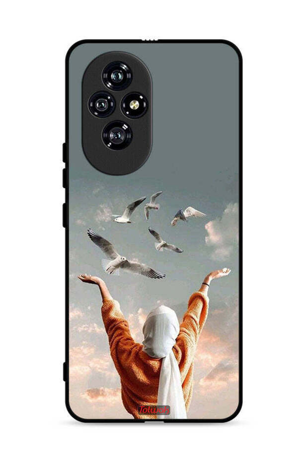 غطاء حماية لهاتف Honor 200 5G بطبعة طيور تحلق