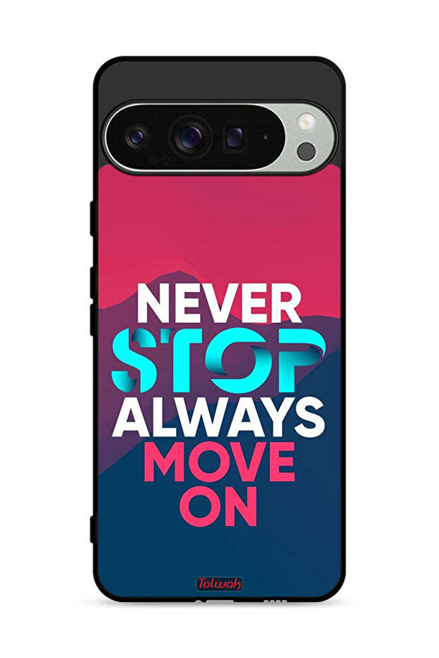 غطاء حماية لجهاز Google Pixel 9 Pro، لا تتوقف أبدًا، تحرك دائمًا