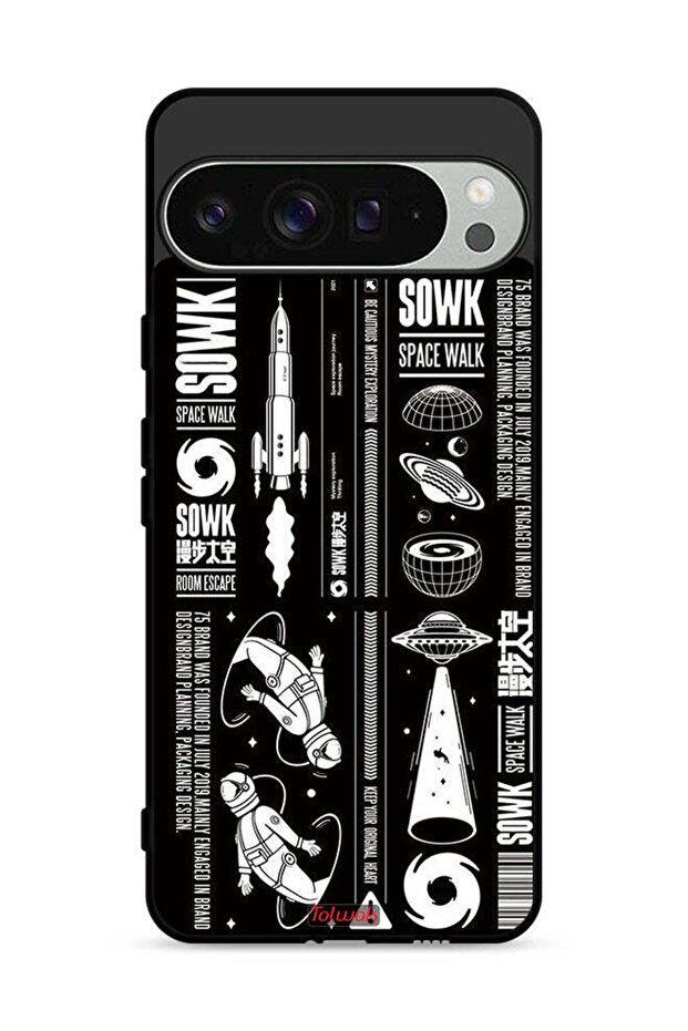 غطاء حماية لجهاز Google Pixel 9 Pro، ملصق Sowk Space Walk