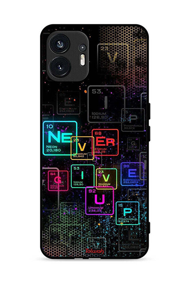 غطاء حماية لهاتف Nothing Phone (2) 5G، فن Never Give Up
