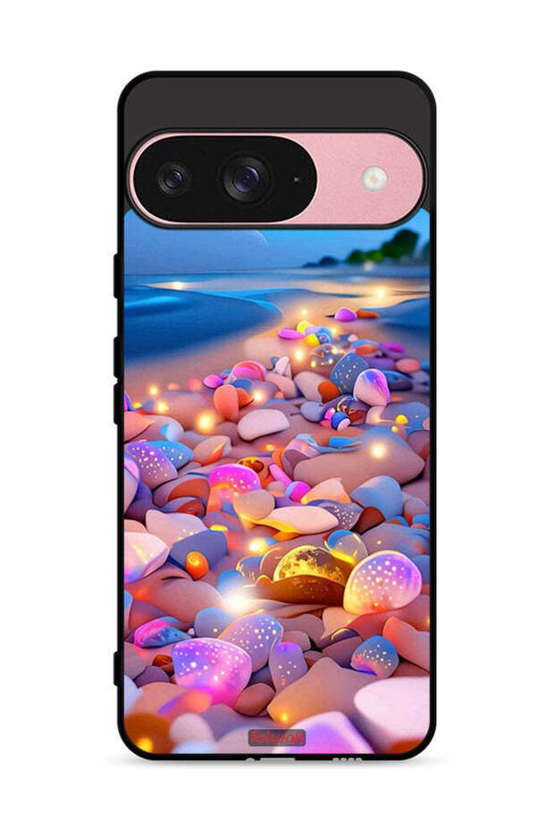 غطاء حماية لجهاز Google Pixel 9 برسومات أحجار فنية