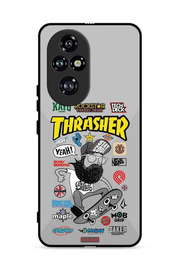 غطاء حماية لهاتف Honor 200 Pro 5G بملصق Thrasher