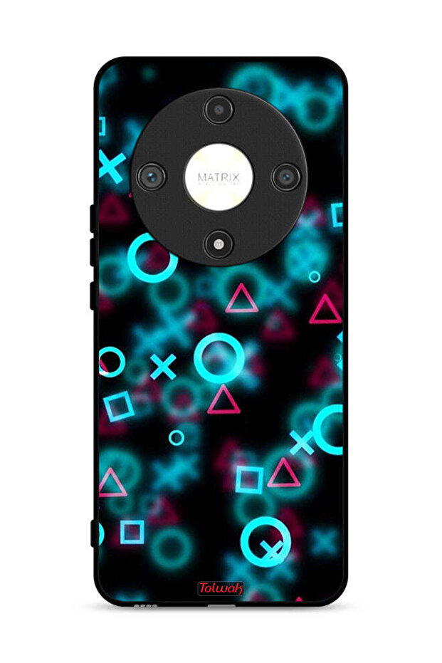 غطاء حماية لهاتف Honor X9b 5G برسومات أيقونات لعبة الحبار الصغيرة