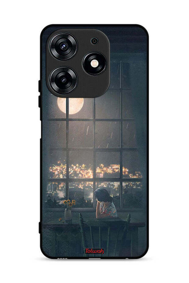 غطاء حماية لهاتف Tecno Spark 10 Pro 4G بتصميم منظر القمر