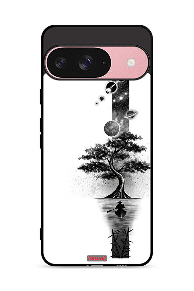 غطاء حماية لجهاز Google Pixel 9 بتصميم فن الأرض والفضاء