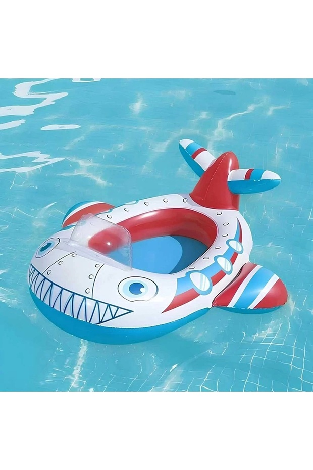 Colorful Kids Airplane and Inflatable Boat Set, Fun and Safe Playmate