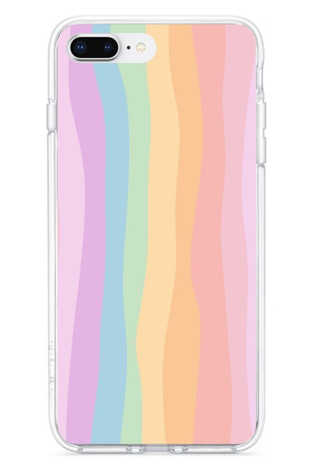iPhone 7 Plus / 8 Plus Compatible Rainbow Colorful Transparent Silicone Case