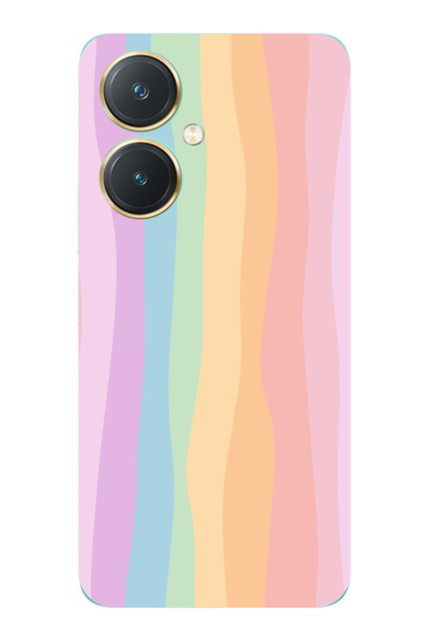 Vivo Y27 Compatible Rainbow Colorful Transparent Silicone Case