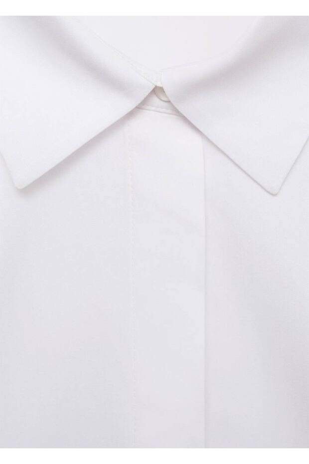 Crop poplin gömlek - 5