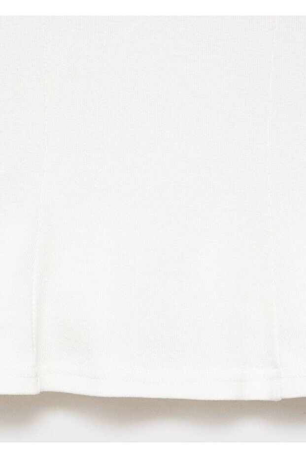 Pamuklu evaze tişört - 5